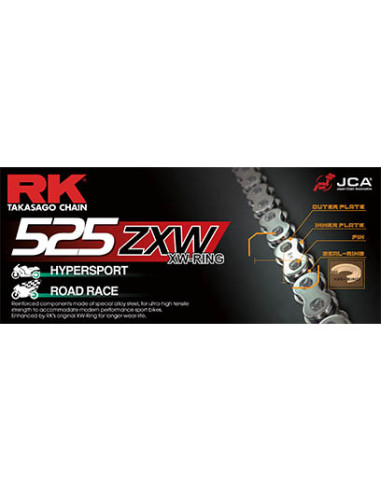 METRE DE CHAINE RK 525ZXW avec Attache à River.