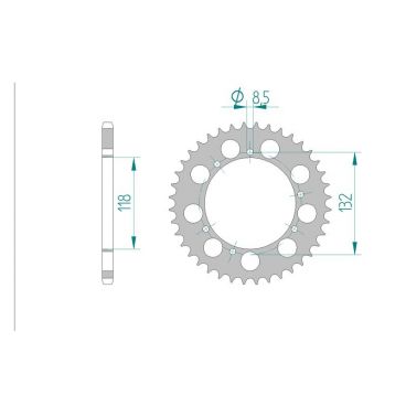 AFAM COURONNE ALU au pas de 520