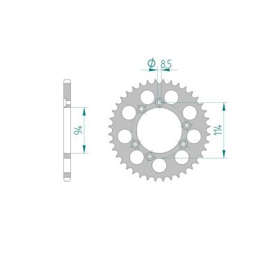 AFAM COURONNE ALU au pas de 520