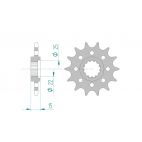 Kit chaine DID  ALU KAWASAKI ZX-6R (ZX600)  520   F1-F3 RACING 1995 à 1997