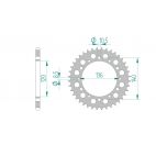 Kit chaine DID  ALU KAWASAKI ZX-6R (ZX600)  520   F1-F3 RACING 1995 à 1997