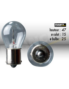 AMPOULE STOP ET CLIGNOTANT BA15S 6V21W