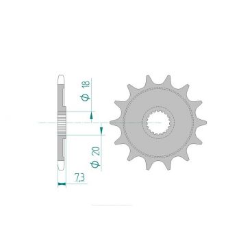 Pignon AFAM pour moto au pas de 520