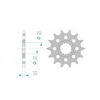 Kit chaine DID  ALU KAWASAKI ZX 10 R  520   C1,C2 RACING 2004 à 2005