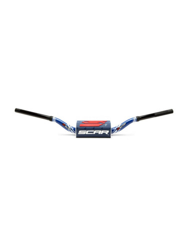 Guidon SCAR O² 28.6mm RC Mini 65/85 High - Graphic Colour bleu