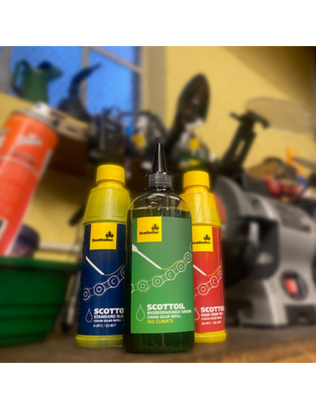 Lubrifiant vert biodégradable SCOTTOILER pour graisseur de chaîne électronique - 250ml