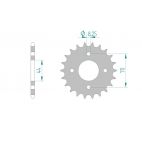 Kit chaine DID  ACIER KAWASAKI KFX 80 2004 à 2006