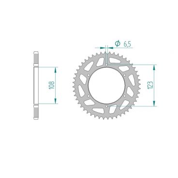 AFAM COURONNE ALU au pas de 420 CONTI V3-17