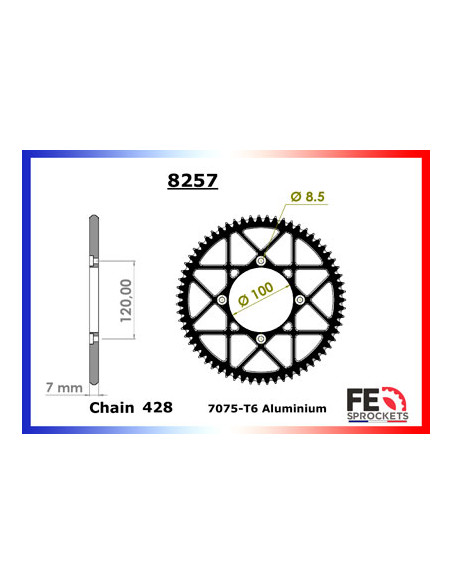 125.RR LC 4T Enduro '11/20 14X63 RK428MXZ *