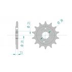 Kit chaine DID  ACIER KAWASAKI KFX 400 2002 à 2006