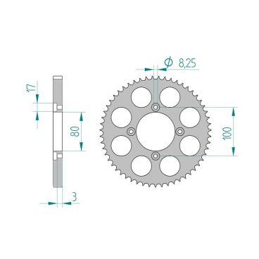 AFAM COURONNE ALU au pas de 428 BETA 125REV