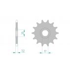 Kit chaine DID  ACIER KTM STING 125 1998 à 1999