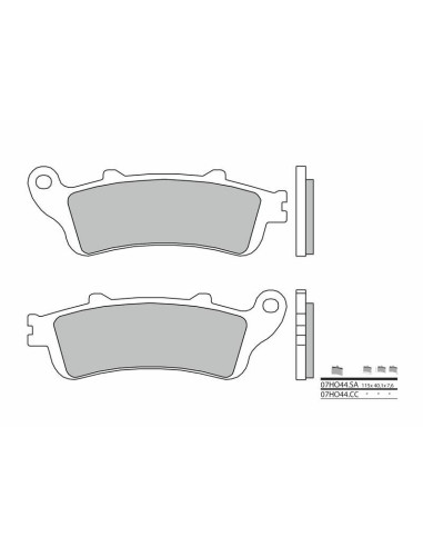 Plaquettes de frein BREMBO route carbone céramique - 07HO44CC