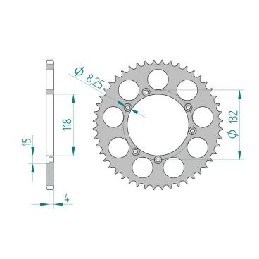 AFAM COURONNE ALU au pas de 520 BETA ALP 4T