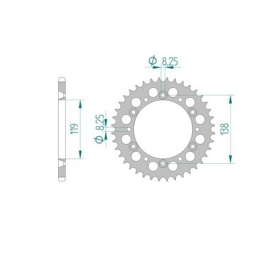 AFAM COURONNE ALU au pas de 520