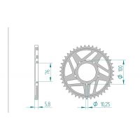 AFAM COURONNE ALU au pas de 520 R1 SP 06