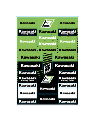 Planche de stickers BLACKBIRD PVC - Kawasaki