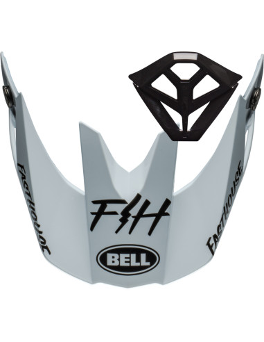 Kit visière et ventilation de bouche BELL Moto-10 Spherical - Fasthouse Mod Squad Gloss White/Black
