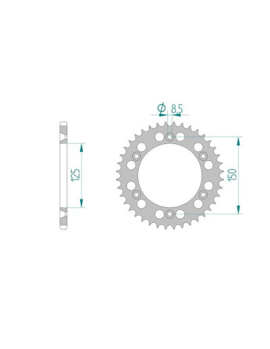Kit chaine DID  ALU KTM SX 250 2004 à...