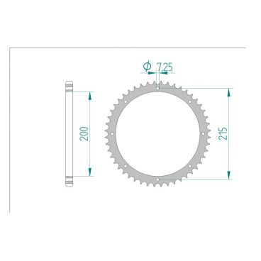 Kit chaine DID  ALU KTM MC 495 1982 à...