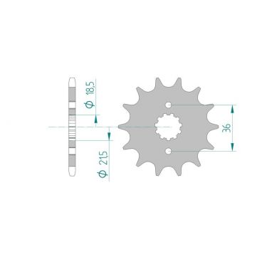 Pignon AFAM pour moto au pas de 520