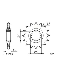 125.CR/XC '85/86 13X52 RKGB520KXZ 2