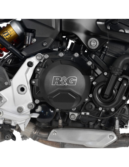 Kit de couvre-carter moteur (alternateur/embrayage) R&G RACING PRO noir