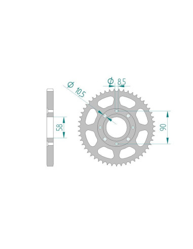 Kit chaine DID  ACIER KYMCO 125...