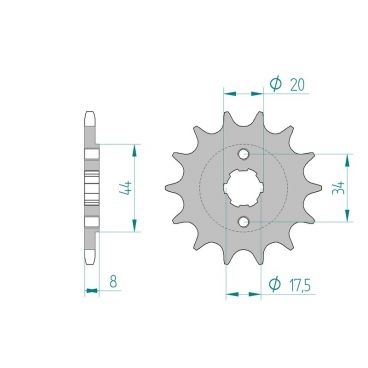 Kit chaîne DID acier KYMCO MXU 50...