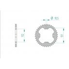 Kit chaine DID  ACIER KYMCO MAXXER 250 2007 à 2013 couronne
