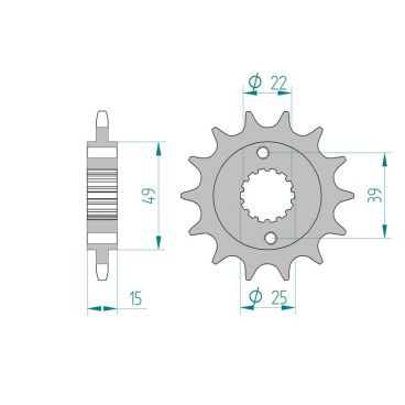 Kit chaîne acier DID KYMCO 300 MAXXER...