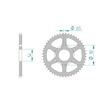 Kit chaine DID  ACIER MALAGUTI DRAKON...