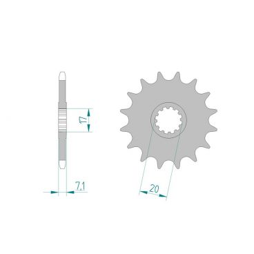 Kit chaine DID  ACIER MH RY-Z 50 SM...