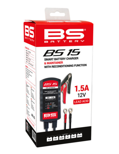 Chargeur de batterie intelligent BS BATTERY BS15 Chargeur de batterie intelligent BS BATTERY BS15
