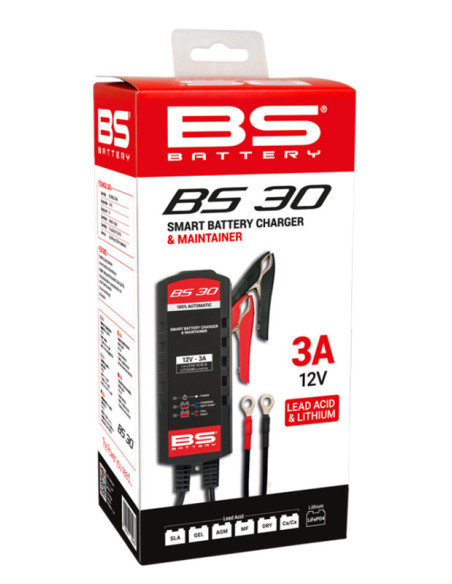 Chargeur de batterie intelligent BS BATTERY BS30 - 12V 3A Chargeur de batterie intelligent BS BATTERY BS30 - 12V 3A