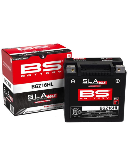 Batterie BS BATTERY SLA Max sans entretien activée usine - BGZ16HL Batterie BS BATTERY SLA Max sans entretien activée usine - BGZ16HL