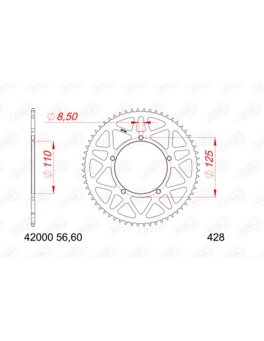 Couronne AFAM aluminium 42000 - 428