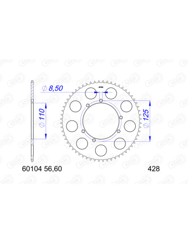 Couronne AFAM aluminium 60104 - 428