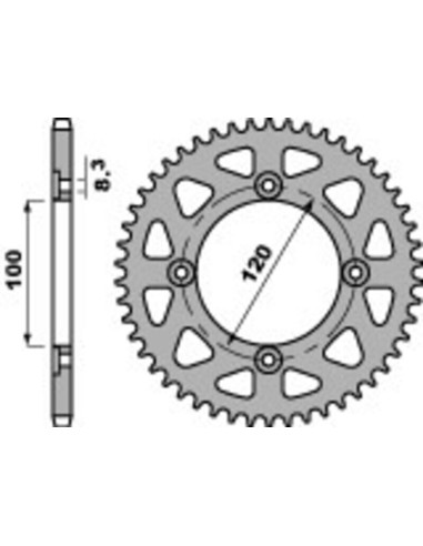 Couronne PBR acier standard 4453 - 420