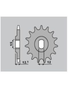 Pignon PBR acier standard 2105 - 428 2