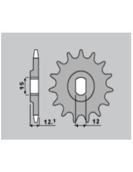 Pignon PBR acier standard 2105 - 428 Pignon PBR acier standard 2105 - 428