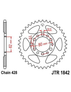 Couronne JT SPROCKETS acier standard 1842 - 428 2