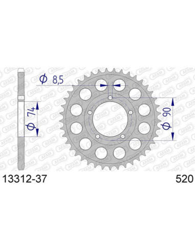 Couronne AFAM aluminium - 520