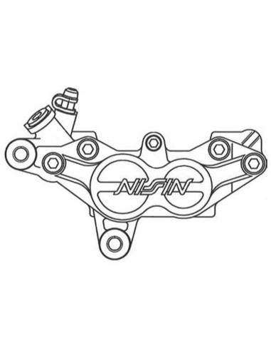 Etrier de frein 4 pistons axial NISSIN - gauche Etrier de frein 4 pistons axial NISSIN - gauche