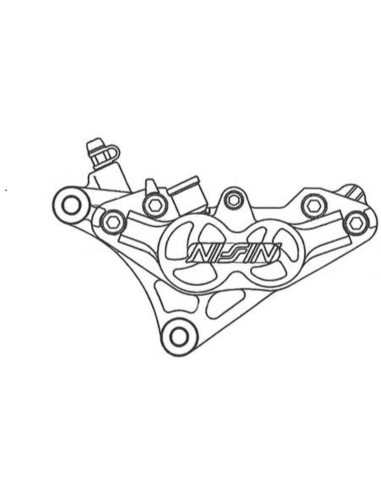 Etrier de frein 4 pistons axial NISSIN - gauche Etrier de frein 4 pistons axial NISSIN - gauche