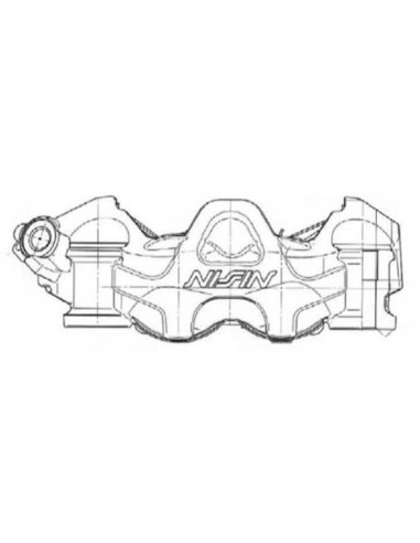 Etrier de frein 4 pistons radial NISSIN - gauche Etrier de frein 4 pistons radial NISSIN - gauche
