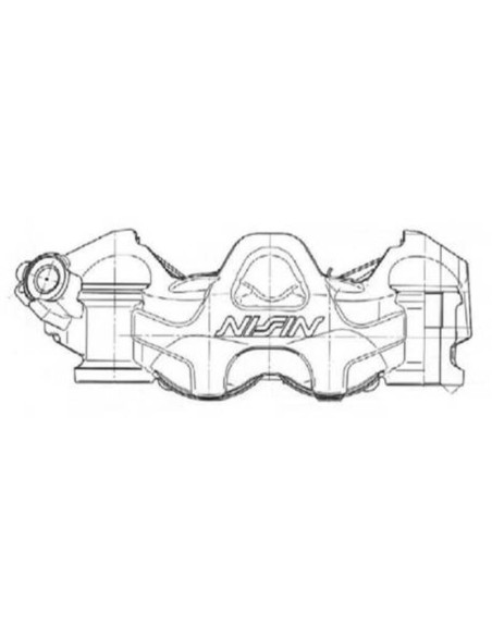 Etrier de frein 4 pistons radial NISSIN - gauche Etrier de frein 4 pistons radial NISSIN - gauche