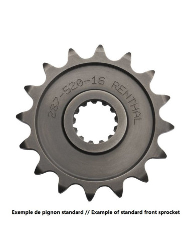 Pignon RENTHAL acier standard 515U -520 Pignon RENTHAL acier standard 515U -520