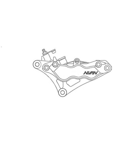 Etrier de frein 6 pistons radial NISSIN - gauche Etrier de frein 6 pistons radial NISSIN - gauche