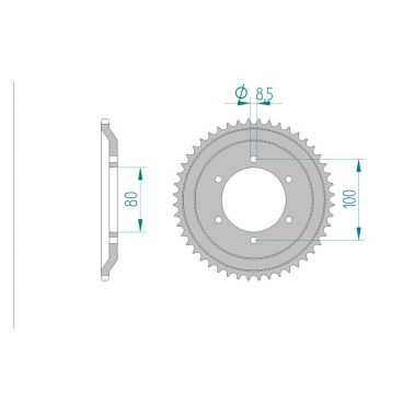 Kit chaine DID  ACIER RIEJU RR 50...
